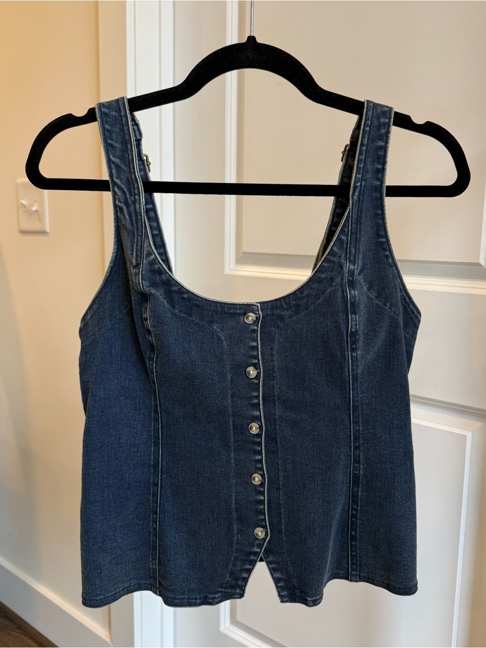Free People denim corset top. NWOT!!!